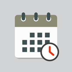 Icon calendar - popup message timer or clock