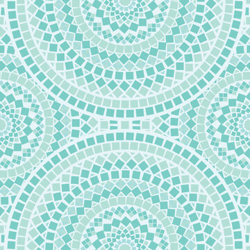 Oriental motifs mosaic seamless pattern