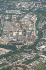 Power plant in Chemnitz, Saxony, Germany seen from above