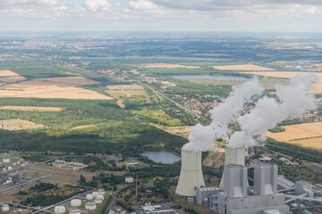 Brown coal power plant Lippendorf near Leipzig in Saxony in Germany