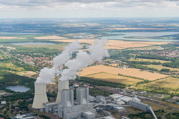 Obraz premium Brown coal power plant Lippendorf near Leipzig in Saxony in Germany