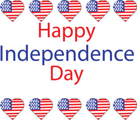 happy independence day united states  poster card design