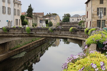 La rivière Vendée, ville de Fontenay Le Comte, département de la Vendée, France