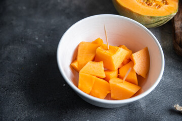 orange melon charente french fruit sweet juicy dessert fresh meal food snack on the table copy space food background 