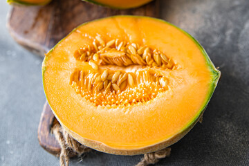 orange melon charente french fruit sweet juicy dessert fresh meal food snack on the table copy space food background 