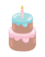 birthday cake doodle icon