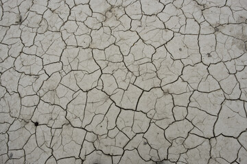 Dry and cracked soil due to drought and lack of rainfall