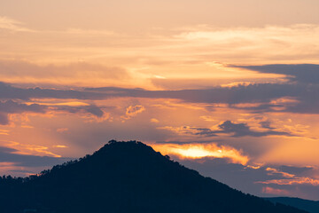sunset in the mountains