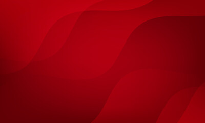 Red wave background. Dynamic shape composition. Vector illustration