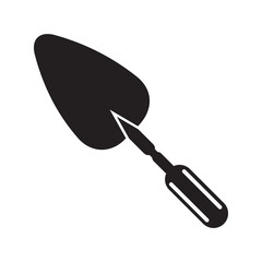 Bricklayer plastering trowel icon | Black Vector illustration |