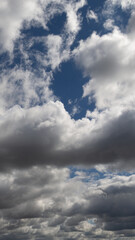 Fototapeta premium Beautiful cloudy sky before a thunderstorm play of shadow and light