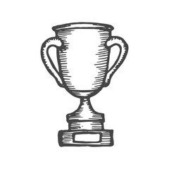 cup sports sketch vector illustration