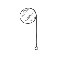 monocle gentleman vector sketch hand drawing illustration