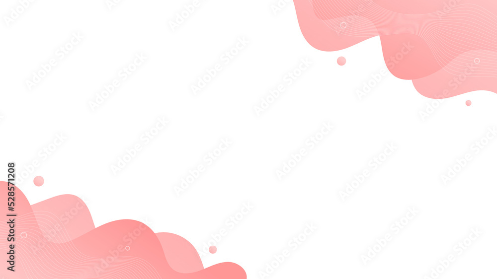 Wall mural modern abstract background with retro memphis wave fluid liquid soft red color