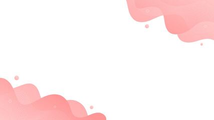 Modern Abstract Background with Retro Memphis Wave Fluid Liquid Soft Red Color
