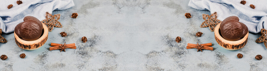 Nurnberg elisen gingerbread, traditional german chocolate coated christmas sweets
