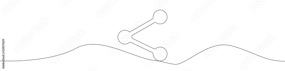 Poster spread, share icon line continuous drawing vector. one line spread, share icon vector background. sp