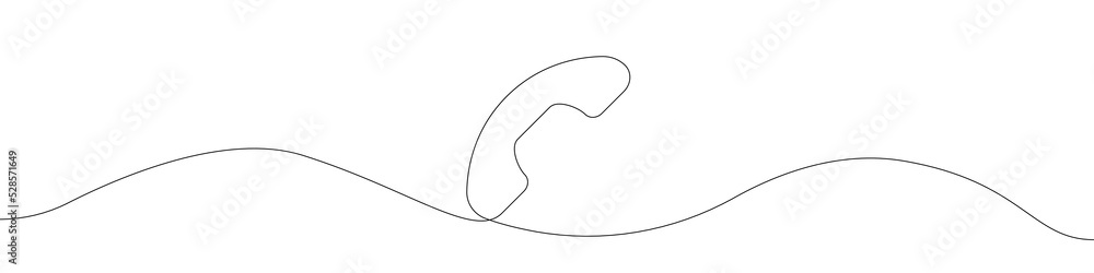 Poster phone icon line continuous drawing vector. one line phone icon vector background. phone mark icon. c