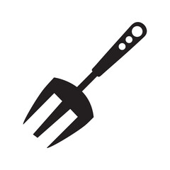 Agriculture digging shovel tool icon | Black Vector illustration |