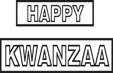 Happy Kwanzaa Isolated Coloring Page for Kids