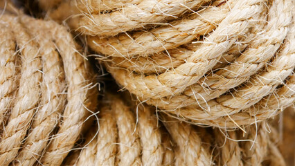 Close-up of a skein of thick rope