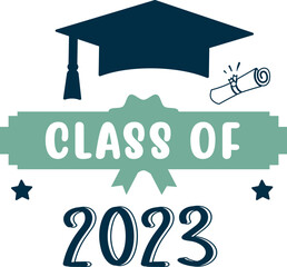 Class of 2023 SVG T-shirt Design.