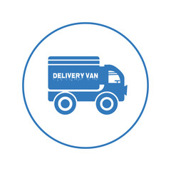 Agriculture transport delivery van icon | Circle version icon |