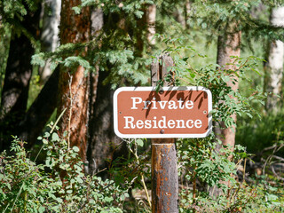 private residence do not enter sign