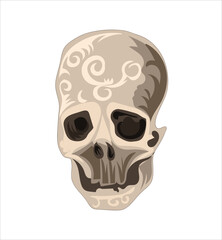 religious icon skull vector illustration 