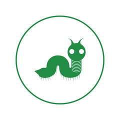 Agriculture caterpillar insect worm icon | Circle version icon |