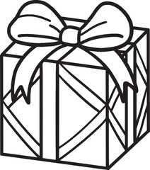 Gifts Isolated Coloring Page for Kids