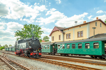 Lössnitzgrundbahn, Radebeul, Schmalspurbahn, Sachsen, Deutschland 