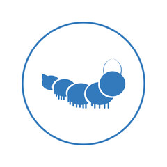 Agriculture worm caterpillar icon | Circle version icon |