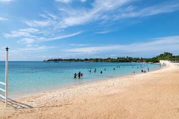 Fototapeta na wymiar View of Puerto Seco beach in Discovery Bay (Jamaica).