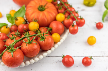 ripe tomatoes on a plate