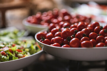 delicious red tomatoes at the hotel buffet