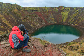 Fotograf nad kraterem