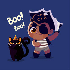 boy with pirate costume