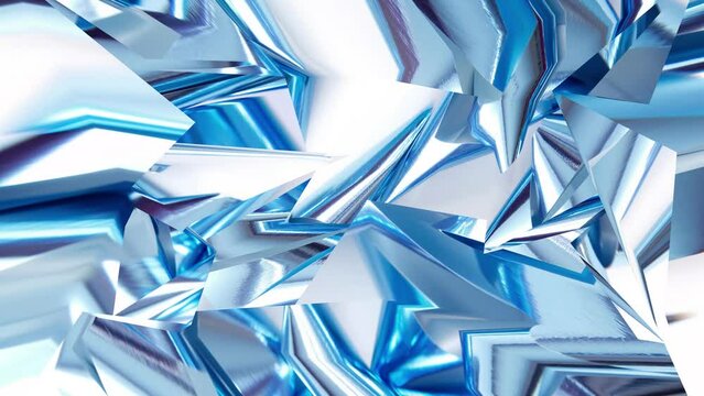 Cinemagraph of blue diamond shape shinny moving background
