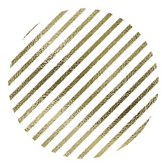 Circle Gold Glitter Striped Pattern