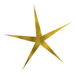 Gold Glitter Star Shape