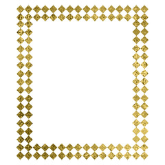 Gold Diamond shaped Rectangle Frame