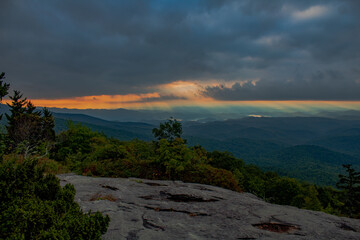 Blue Ridge mountains sunrise