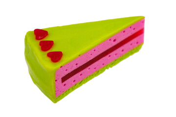 Confectionery cakes, cakes with sweets isolated on a white background