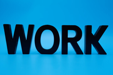 WORKの文字とコピースペース