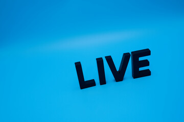 LIVEの文字とコピースペース