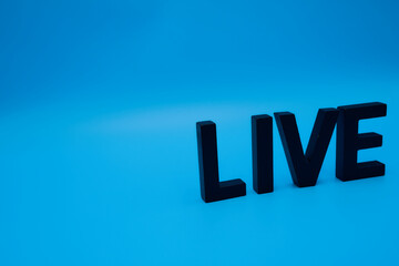 LIVEの文字とコピースペース