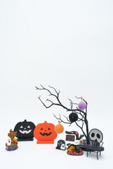 ハロウィンの小物とコピースペース