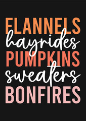 Fall Autumn Pumpkin Typography T-Shirt