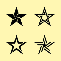 Stars pack vector design with various shapes style